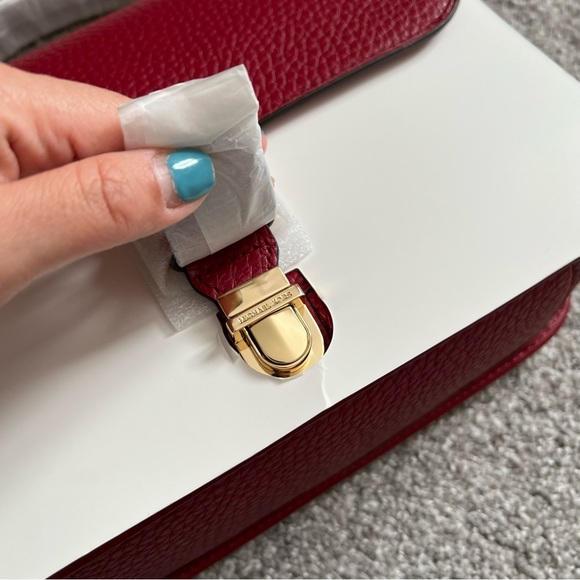 Michael Kors cooper satchel bag NWT cherry red or black - Picture 8 of 15